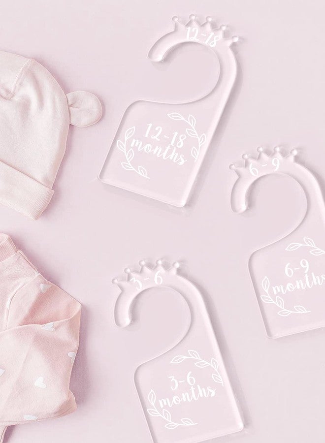 OneDream Baby Closet dividers Hanger separators - Set of 7 Baby Clothes dividers for Closet from Newborn to 24 Months, Acrylic Infant Clothes Divider (Blue) - Image 5